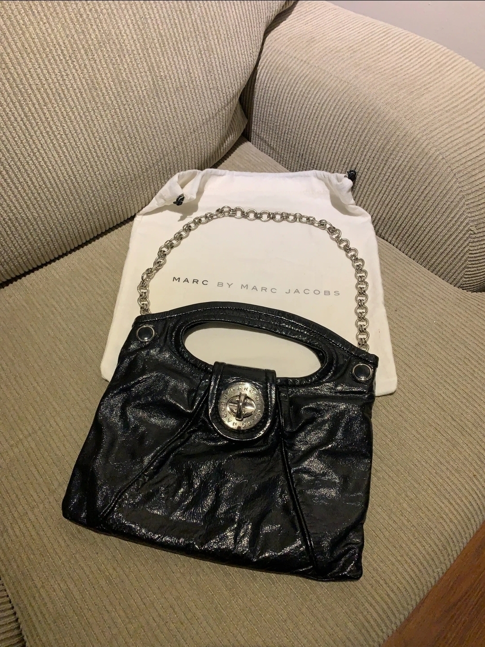 Marc by Marc Jacobs Black Patent Leather Bag